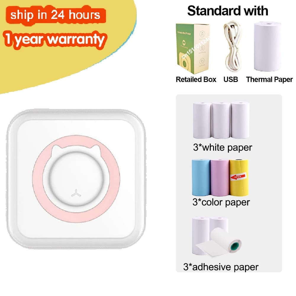 Kieszonkowa drukarka termiczna do notatek, obrazków i innych! 🖨️