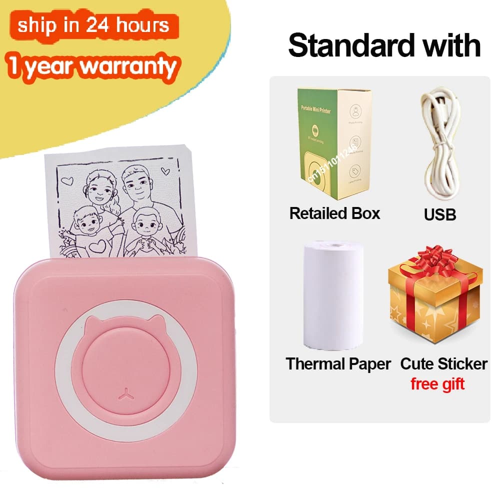 Kieszonkowa drukarka termiczna do notatek, obrazków i innych! 🖨️