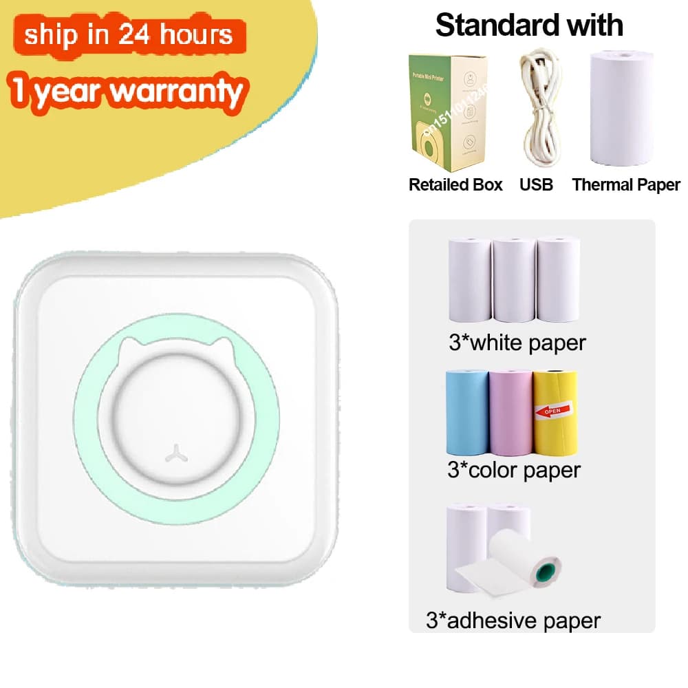 Kieszonkowa drukarka termiczna do notatek, obrazków i innych! 🖨️