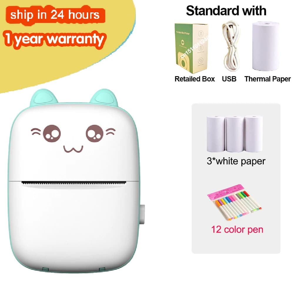 Kieszonkowa drukarka termiczna do notatek, obrazków i innych! 🖨️