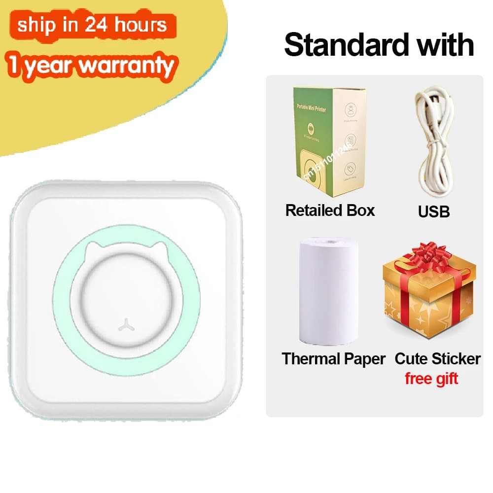 Kieszonkowa drukarka termiczna do notatek, obrazków i innych! 🖨️