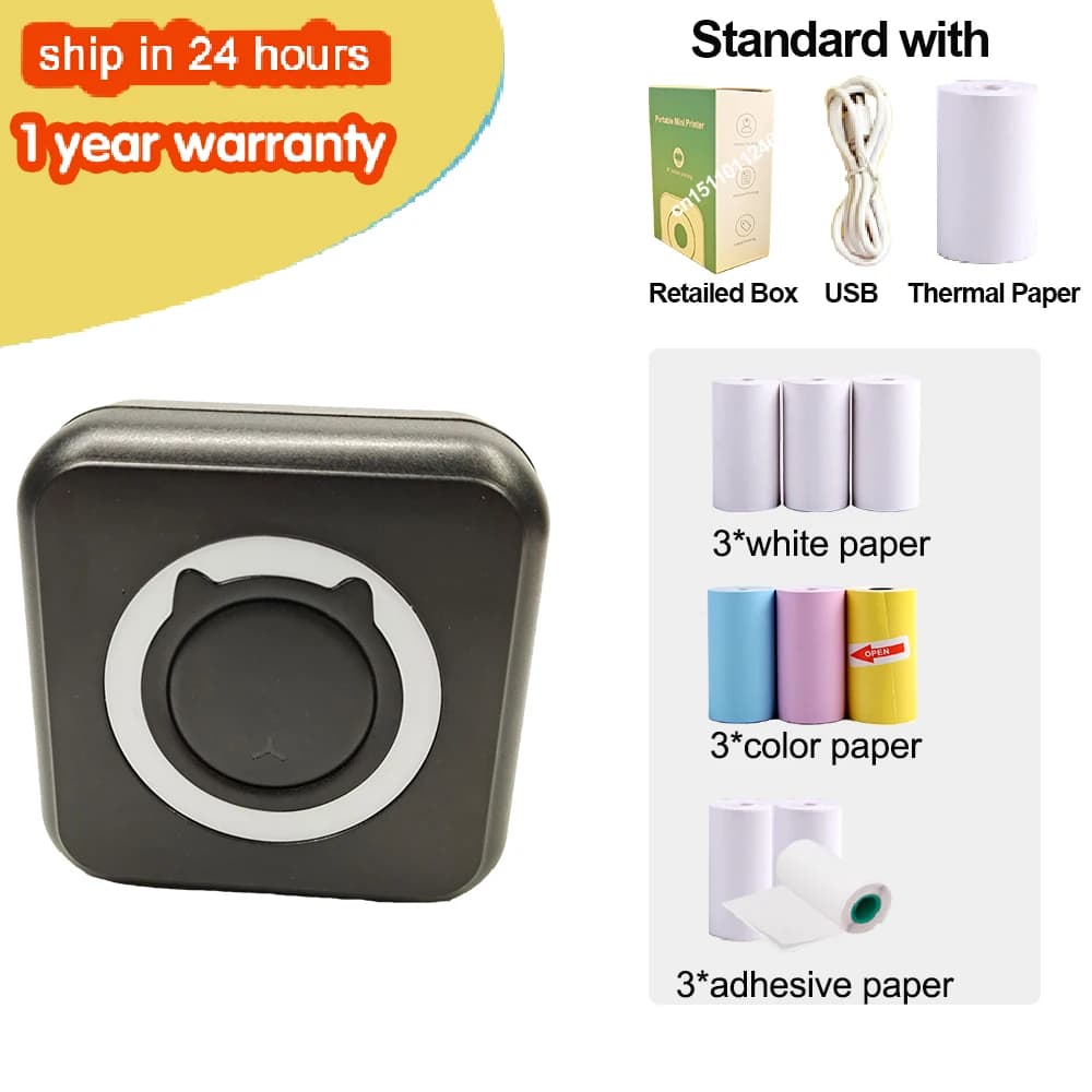 Kieszonkowa drukarka termiczna do notatek, obrazków i innych! 🖨️