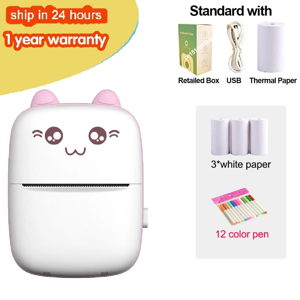 Kieszonkowa drukarka termiczna do notatek, obrazków i innych! 🖨️