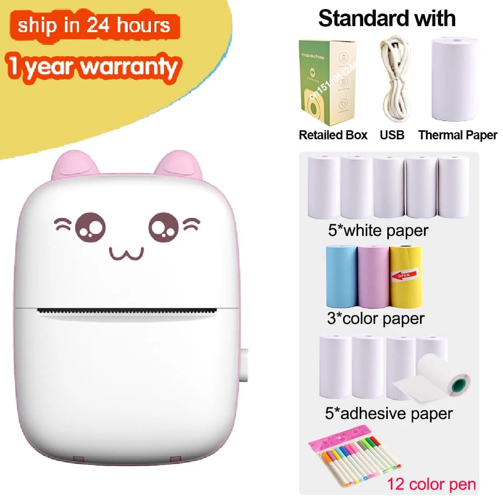 Kieszonkowa drukarka termiczna do notatek, obrazków i innych! 🖨️