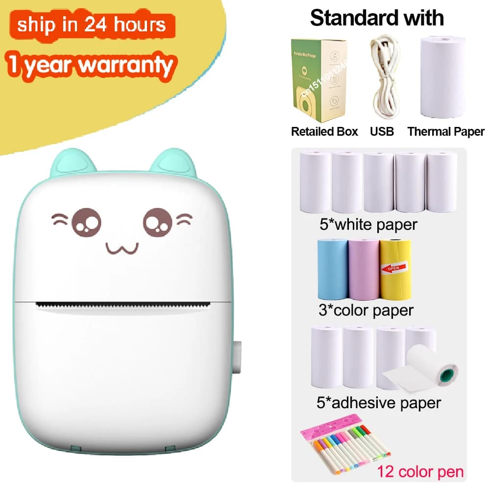 Kieszonkowa drukarka termiczna do notatek, obrazków i innych! 🖨️