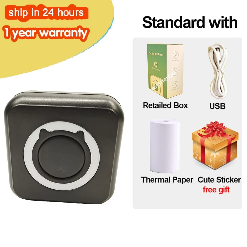 Kieszonkowa drukarka termiczna do notatek, obrazków i innych! 🖨️