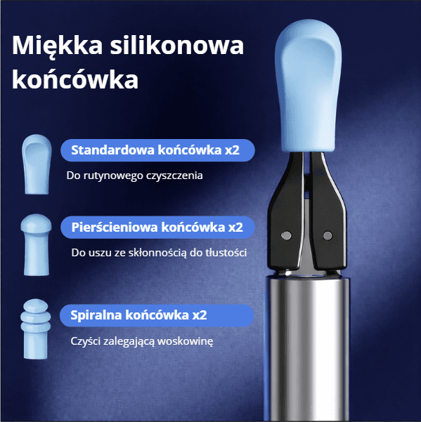 Zestaw 3w1 - Otoskop z kamerką na WiFi, akcesoria do usuwania woskowiny 👂